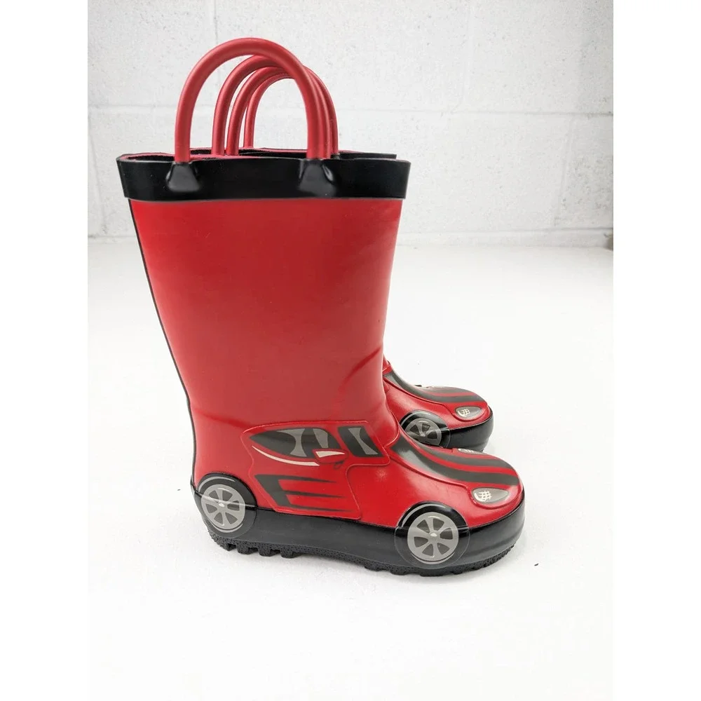 Cat & Jack Red Racecar Wellies